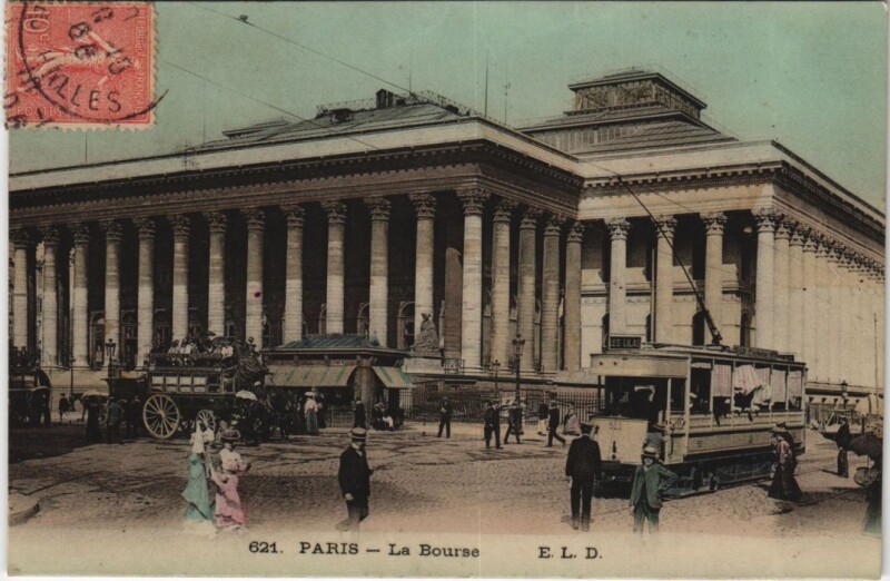 Carte postale ancienne Paris 2e La Bourse à Paris 2e