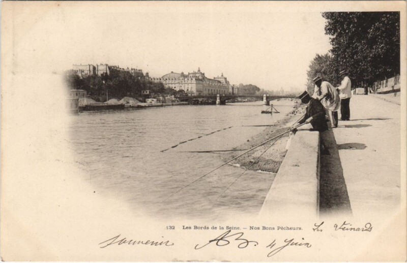 Carte postale ancienne Paris 1e Bords de la Seine à Paris 1er
