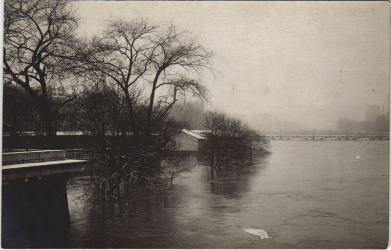 Carte postale ancienne Inondations 1910 Paris carte photo
