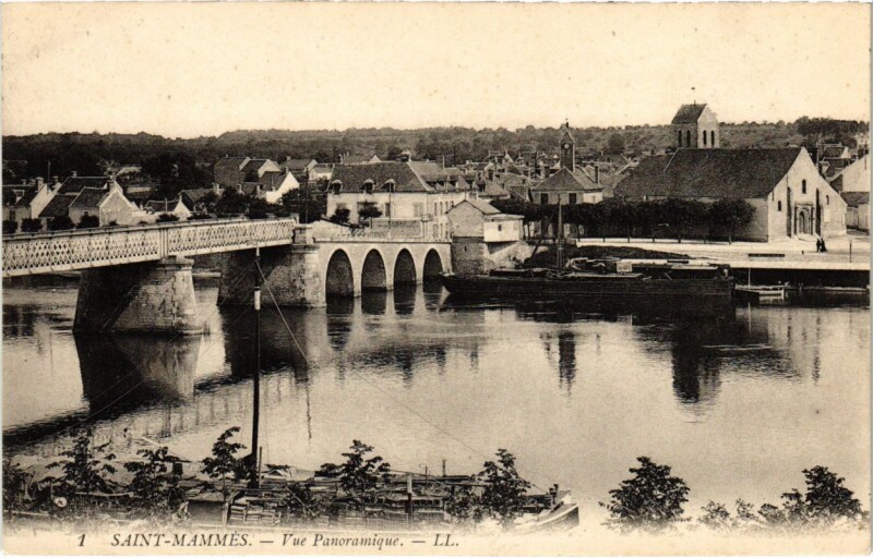 Carte postale ancienne Saint-Mammes Vue panoramique