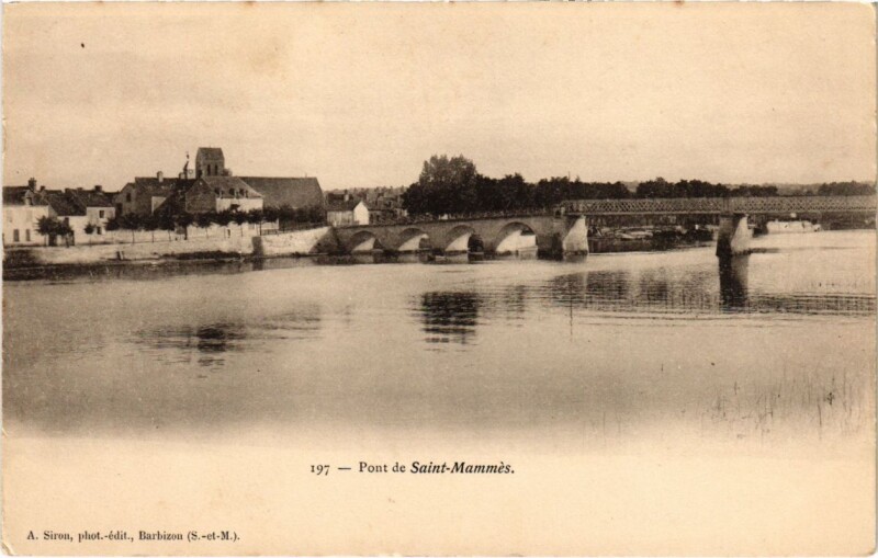 Carte postale ancienne Pont de Saint-Mammes