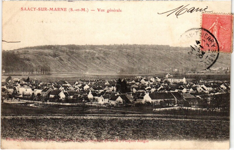 Carte postale ancienne Saacy-sur-Marne - Vue Generale à Saâcy-sur-Marne
