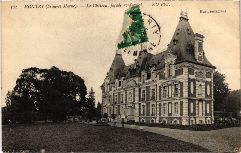 Carte postale ancienne Montry - Le Chateau - Facade Nord-Ouest à Montry