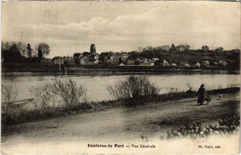 Carte postale ancienne Fontaine-le-Port - Vue Generale à Fontaine-le-Port