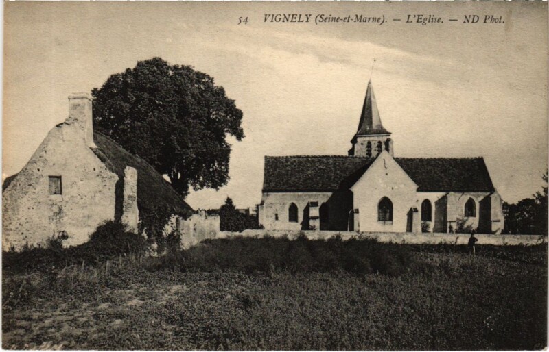 Carte postale ancienne Vignely - L'Eglise à Vignely