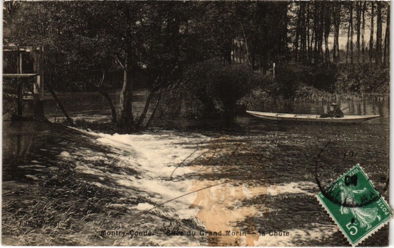 Carte postale ancienne Montry-Conde - Sites du Grand-Morin - La Chute à Montry