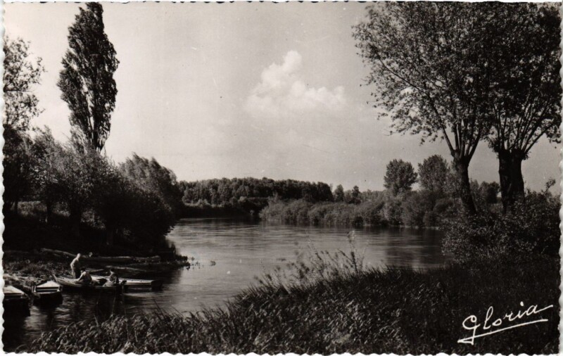 Carte postale ancienne Conde-Sainte-Libiaire - Bords de Marne à Condé-Sainte-Libiaire