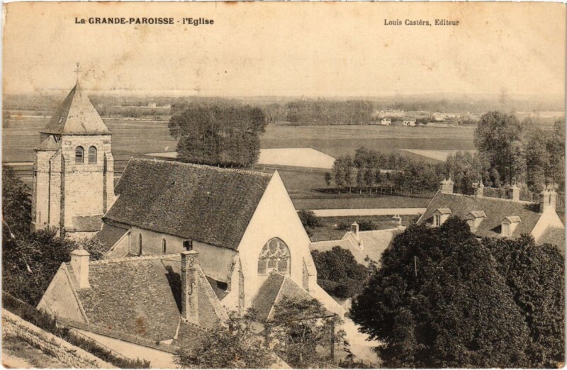 Carte postale ancienne La Grande-Paroisse - L'Eglise à La Grande-Paroisse