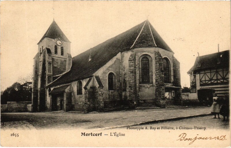 Carte postale ancienne Mortcerf - L'Eglise à Mortcerf