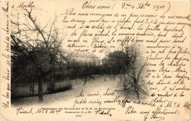 Carte postale ancienne Dammartin - Pensionnat des Religieuses de N.-D. De Misericorde