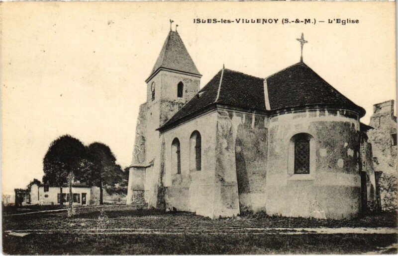 Carte postale ancienne Isles-les-Villenoy - L'Eglise à Isles-lès-Villenoy