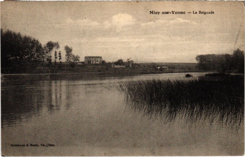 Carte postale ancienne Misy-sur-Yonne - La Baignade à Misy-sur-Yonne
