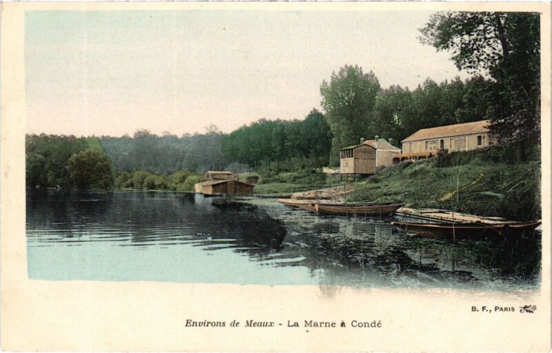 Carte postale ancienne Conde-Sainte-Libiaire - La Marne a Conde - Environs de Meaux à Condé-Sainte-Libiaire