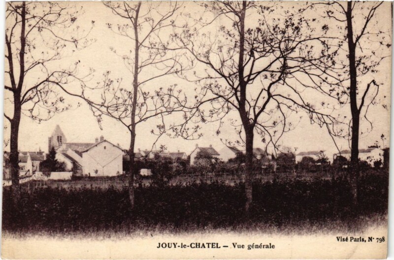Carte postale ancienne Jouy-le-Chatel - Vue Generale à Jouy-le-Châtel