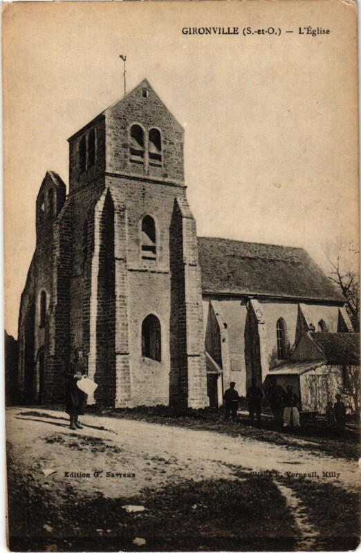 Carte postale ancienne Gironville - L'Eglise à Gironville