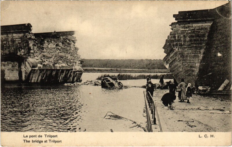 Carte postale ancienne Trilport - Le Pont de Trilport - Ruines à Trilport