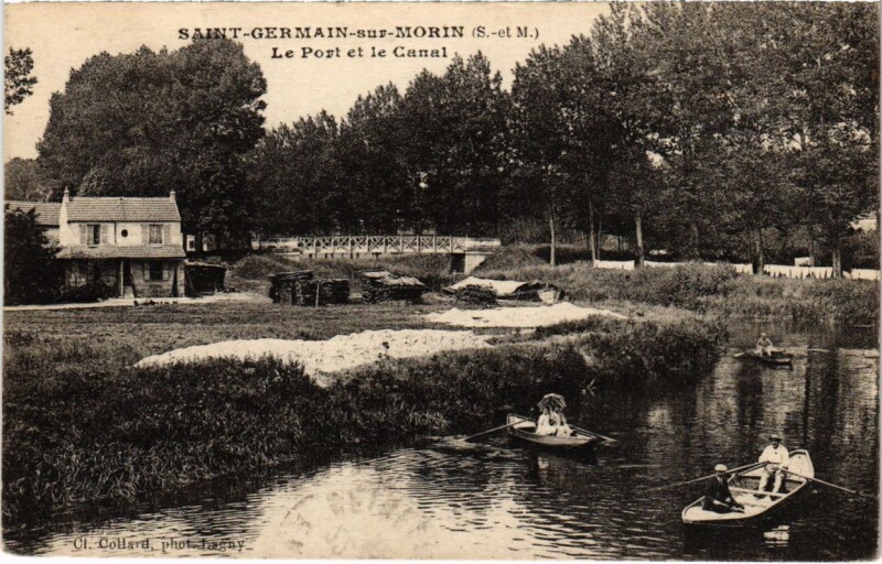 Carte postale ancienne Saint-Germain-sur-Morin - Le Port et le Canal à Saint-Germain-sur-Morin