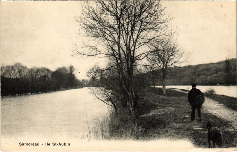 Carte postale ancienne Samoreau - Ile Saint-Aubin à Samoreau