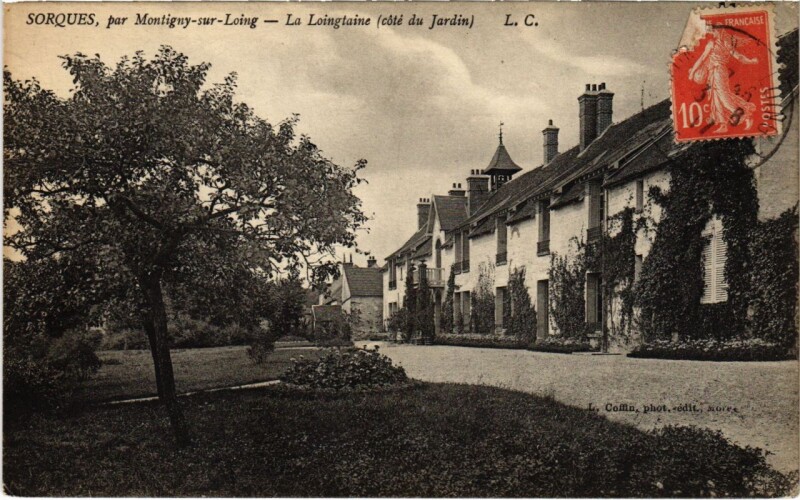 Carte postale ancienne Sorques - La Loingtaine - Cote du Jardin - par Montigny-sur-Loing à Montigny-sur-Loing