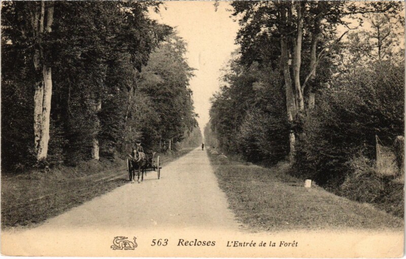 Carte postale ancienne Recloses - L'Entree de la Foret à Recloses