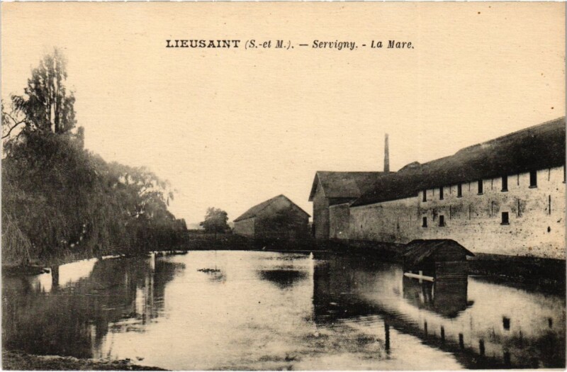 Carte postale ancienne Lieusaint - Servigny - La Mare à Lieusaint