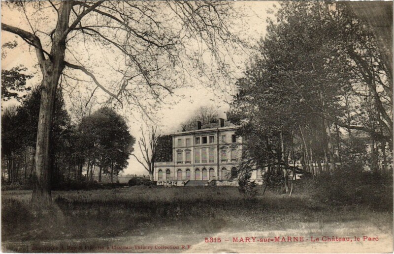 Carte postale ancienne Mary-sur-Marne - Le Chateau - Le Parc à Mary-sur-Marne