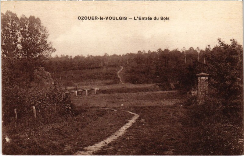 Carte postale ancienne Ozouer-le-Voulgis - L'Entree du Bois à Ozouer-le-Voulgis