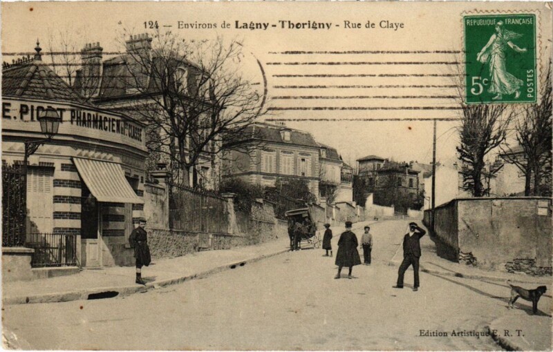 Carte postale ancienne Environs de Lagny-Thorigny - Rue de Claye