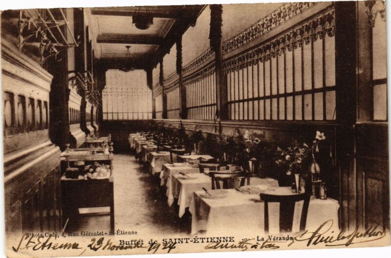 Carte postale ancienne Buffet de Saint-Etienne-La Véranda
