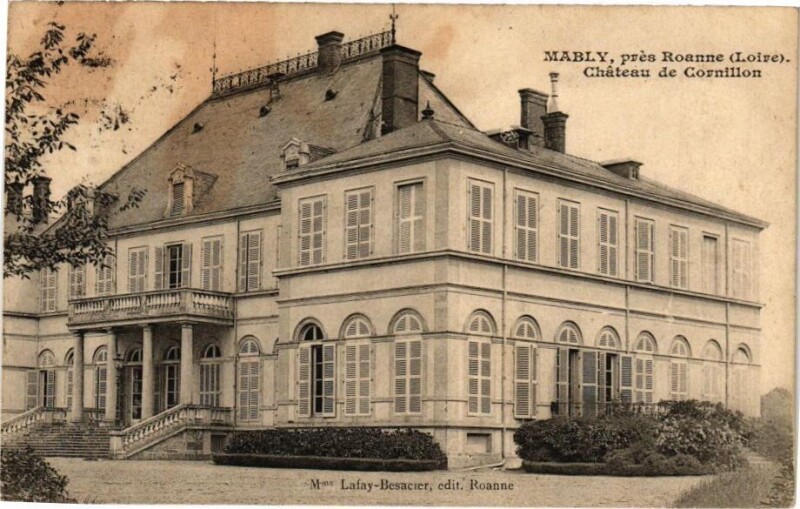 Carte postale ancienne Mably prés Roanne - Chateau de Cornillon à Mably