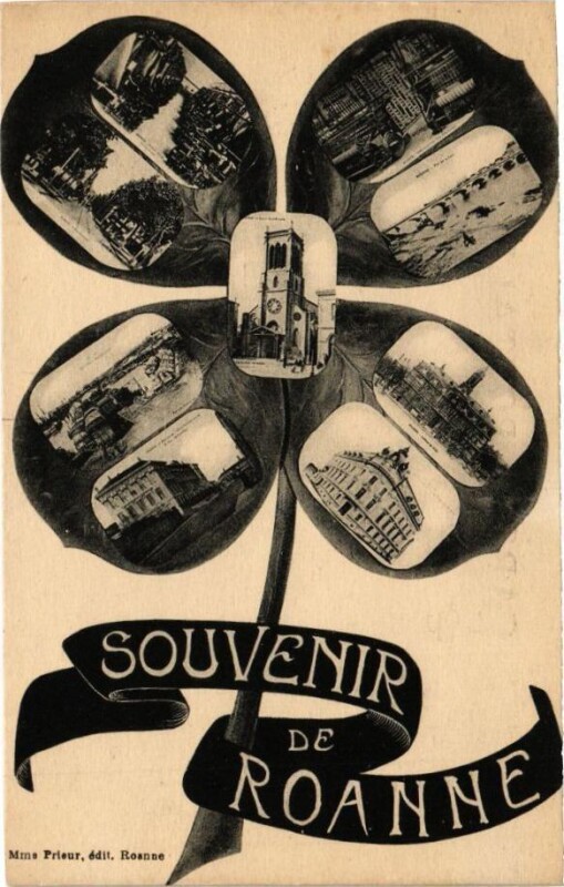 Carte postale ancienne Souvenir de Roanne à Roanne