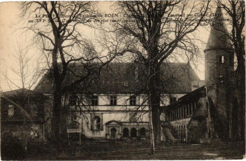 Carte postale ancienne Environs de Boen - Chateau ...