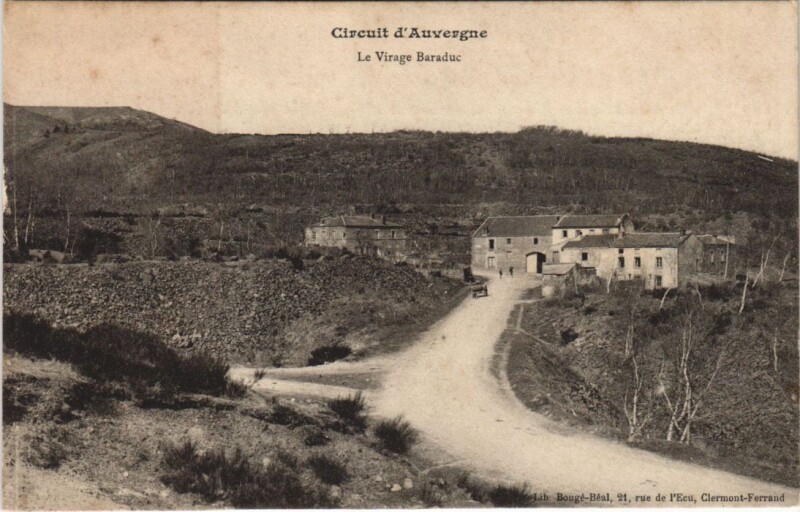 Carte postale ancienne Circuit d'Auvergne - Le Virage Baraduc