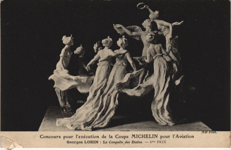 Carte postale ancienne Concours pour l'Execution de la Coupe Michelin pour l'Aviation