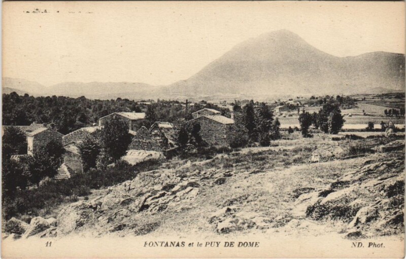 Carte postale ancienne Fontanas et Puy de Dome