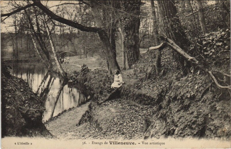 Carte postale ancienne Villeneuve Etangs de Villeneuve - Vue Artistique à Saint-Cloud