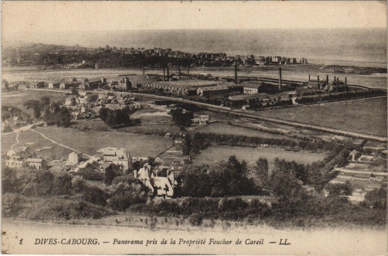 Carte postale ancienne Dives Cabourg - Panorama à Cabourg