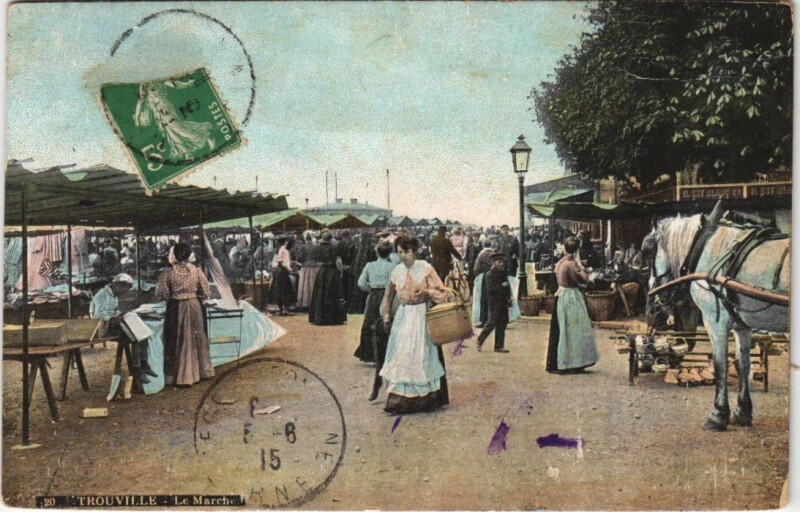 Carte postale ancienne Trouville Le Marche