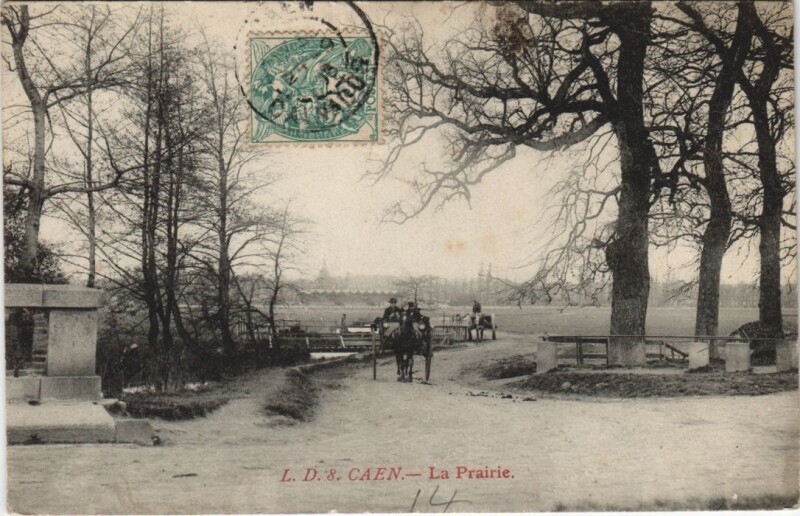 Carte postale ancienne Caen La Prairie
