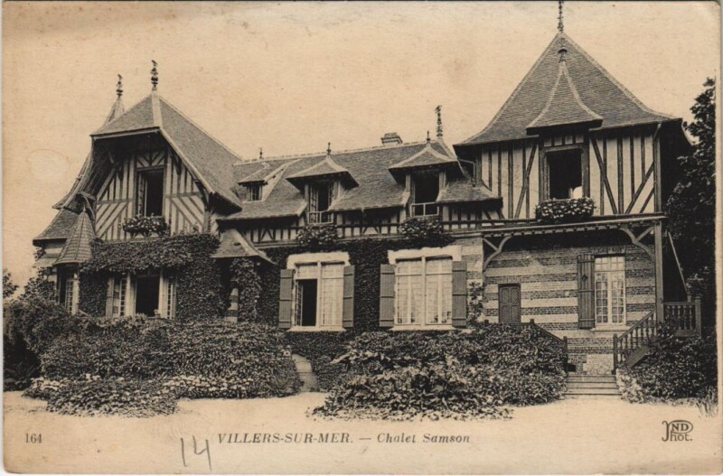 Carte postale ancienne Villers-sur-Mer Chalet Samson à Villers-sur-Mer