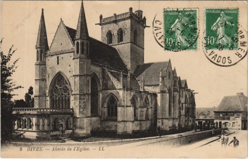 Carte postale ancienne Dives Abside de l'Eglise