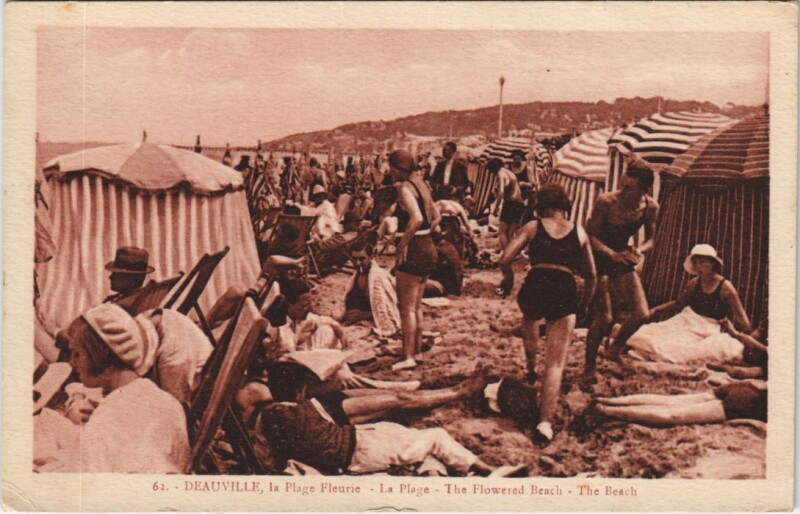 Carte postale ancienne Deauville La Plage Fleurie - La Plage à Deauville