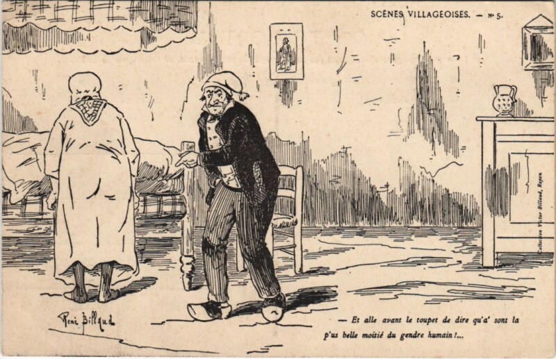 Carte postale ancienne Scenes Villageoises