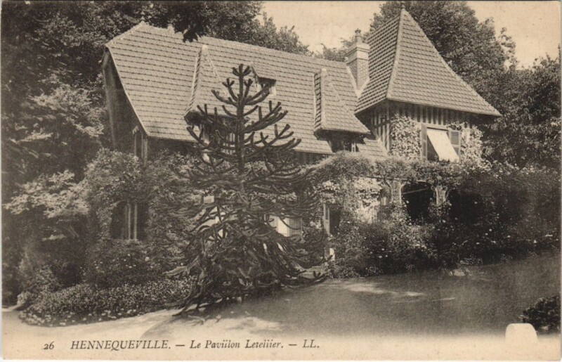 Carte postale ancienne Hennequeville Le Pavillon Letellier