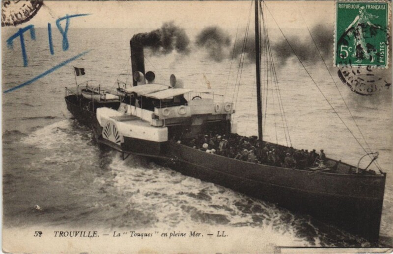 Carte postale ancienne Trouville La Touques en Plein Mer à Touques