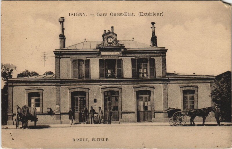 Carte postale ancienne Isigny-sur-Mer Gare Ouest-Etat à Isigny-sur-Mer