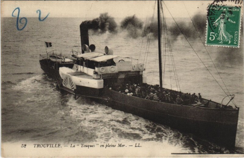 Carte postale ancienne Trouville La Touques en Plein Mer à Touques