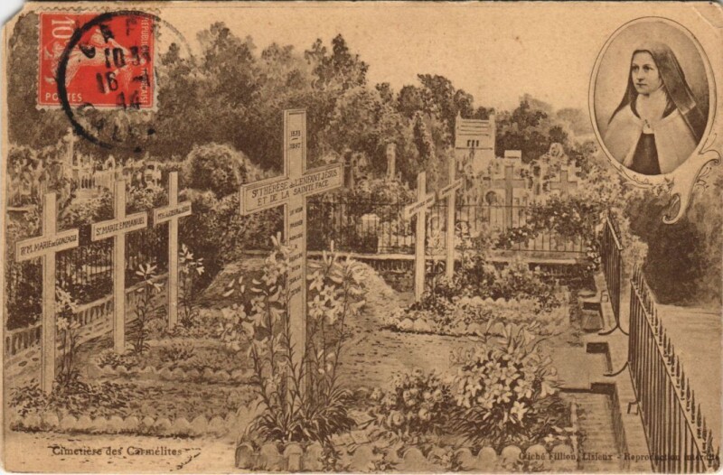 Carte postale ancienne Lisieux Cimetiere des Carmelites à Lisieux