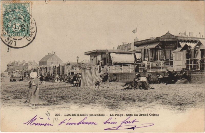 Carte postale ancienne Luc-sur-Mer La Plage - Cote du Grand Orient à Luc-sur-Mer