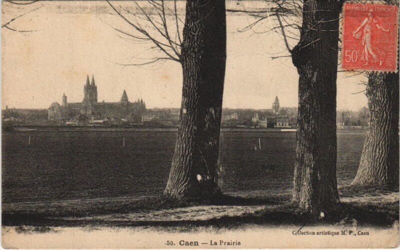 Carte postale ancienne Caen La Prairie